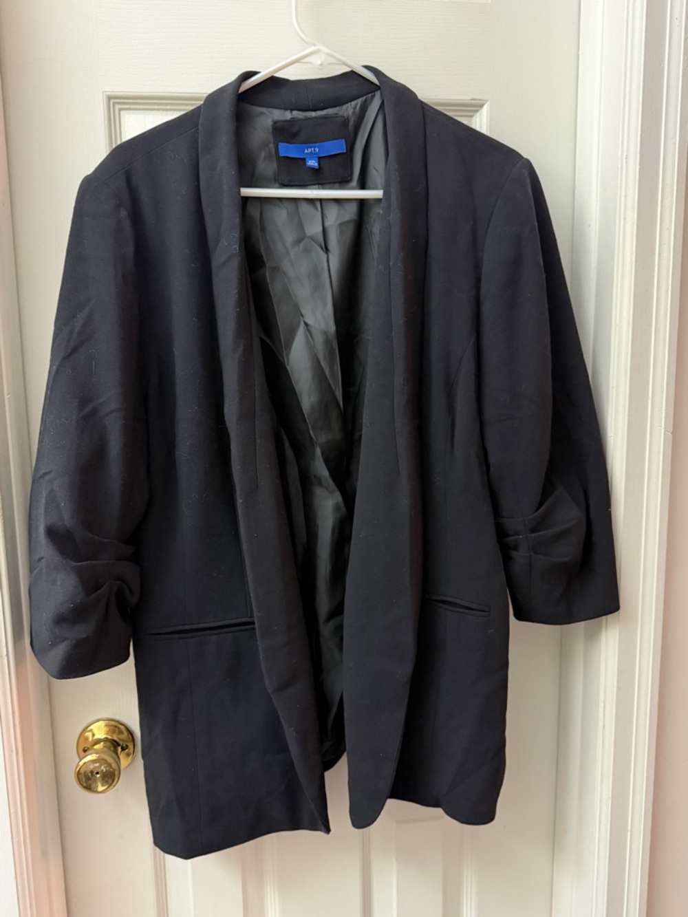APT.9 Black Open Front Blazer